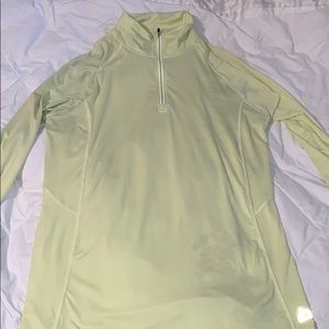 Long sleeve yellow working out shirt